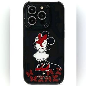 Kate Spade New York Disney Minnie Mouse Liquid Resin Case iPhone 14 Pro NEW